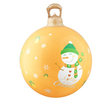 60CM Yellow Inflatable Christmas Bauble with Snowman Design