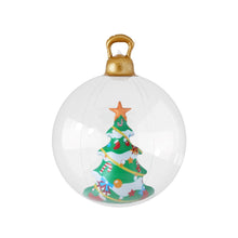 60CM Clear Inflatable Christmas Bauble with Christmas Tree Design