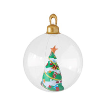 60CM Clear Inflatable Christmas Bauble with Christmas Tree Design
