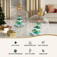 60CM Clear Inflatable Christmas Bauble with Christmas Tree Design
