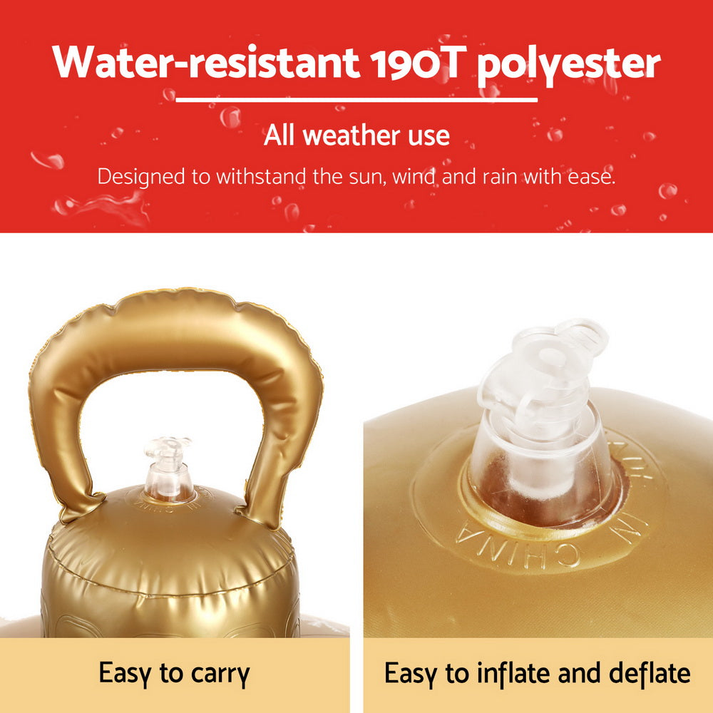 60CM Clear Inflatable Christmas Bauble with Christmas Tree Design