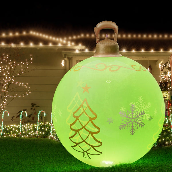 60CM Christmas Inflatable Bauble Display – Multicolour LED Lights