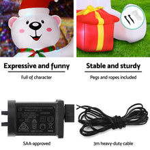 1.8M Polar Bear with Penguin & Present Christmas Inflatable with LED Lights