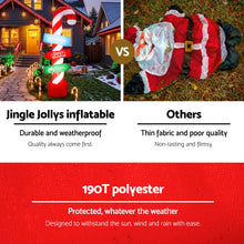 2.4M Candy Cane Signpost Inflatable with LED Lights