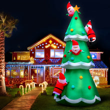 5M Christmas Inflatable Santa & Tree Display – 6 Cold White LED Lights