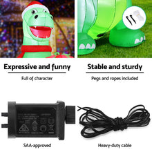 1.8M Christmas Dinosaur Inflatable with Present – LED Illuminated
