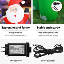 3.8M Giant Christmas Dinosaur Inflatable with Santa & Penguins