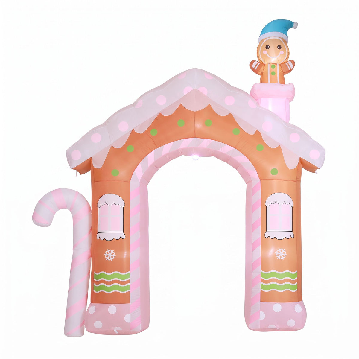 3.2M Gingerbread House Christmas Arch Inflatable with Gingerbread Boy