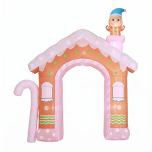 3.2M Gingerbread House Christmas Arch Inflatable with Gingerbread Boy