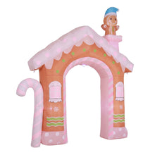 3.2M Gingerbread House Christmas Arch Inflatable with Gingerbread Boy