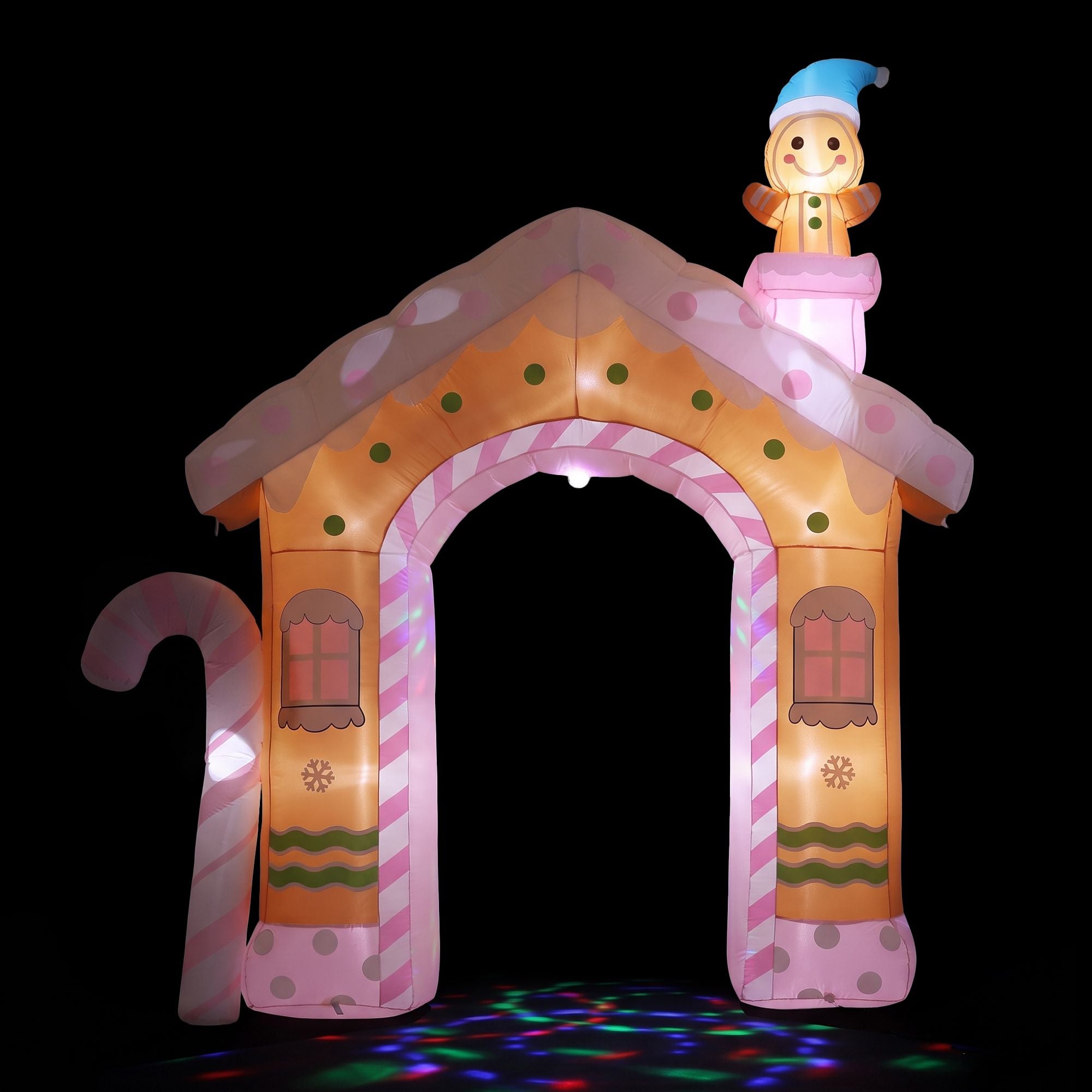 3.2M Gingerbread House Christmas Arch Inflatable with Gingerbread Boy