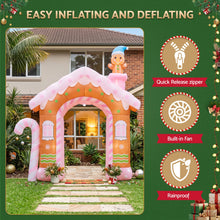 3.2M Gingerbread House Christmas Arch Inflatable with Gingerbread Boy