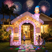 3.2M Gingerbread House Christmas Arch Inflatable with Gingerbread Boy