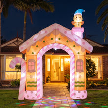3.2M Gingerbread House Christmas Arch Inflatable with Gingerbread Boy