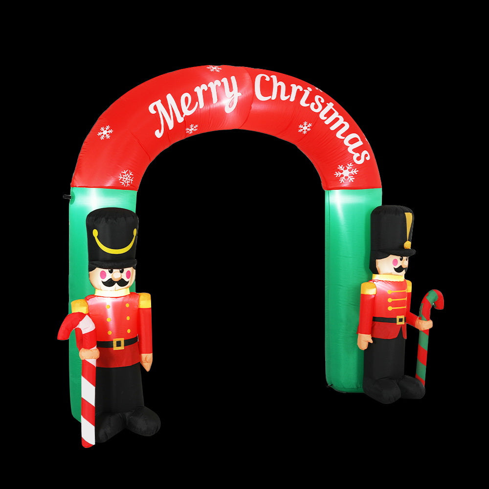 3M Nutcracker Christmas Arch Inflatable with LED Lights