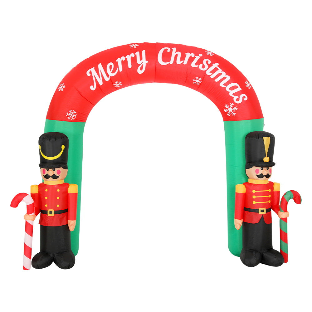 3M Nutcracker Christmas Arch Inflatable with LED Lights
