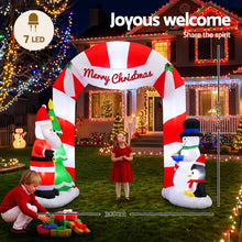 2.4M Santa, Snowman & Penguin Archway Inflatable with LED Lights