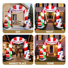 2.4M Santa, Snowman & Penguin Archway Inflatable with LED Lights