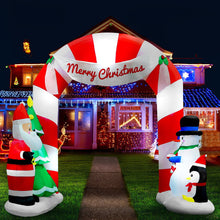 2.4M Christmas Inflatable Santa Archway Display – 7 Cold White LED Lights