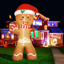 2.4M Christmas Inflatable Gingerbread Man Display – 3 Cold White LED Lights
