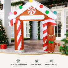 2.8M Gingerbread House Christmas Inflatable Archway with Gingerbread Man