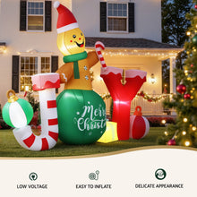 3M Gingerbread Man with JOY Christmas Inflatable & LED Lights