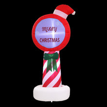 1.8M Merry Christmas Candy Cane Sign Inflatable with LED Lights