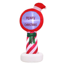 1.8M Merry Christmas Candy Cane Sign Inflatable with LED Lights