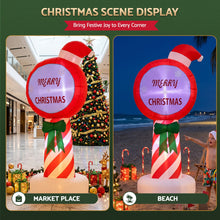 1.8M Merry Christmas Candy Cane Sign Inflatable with LED Lights