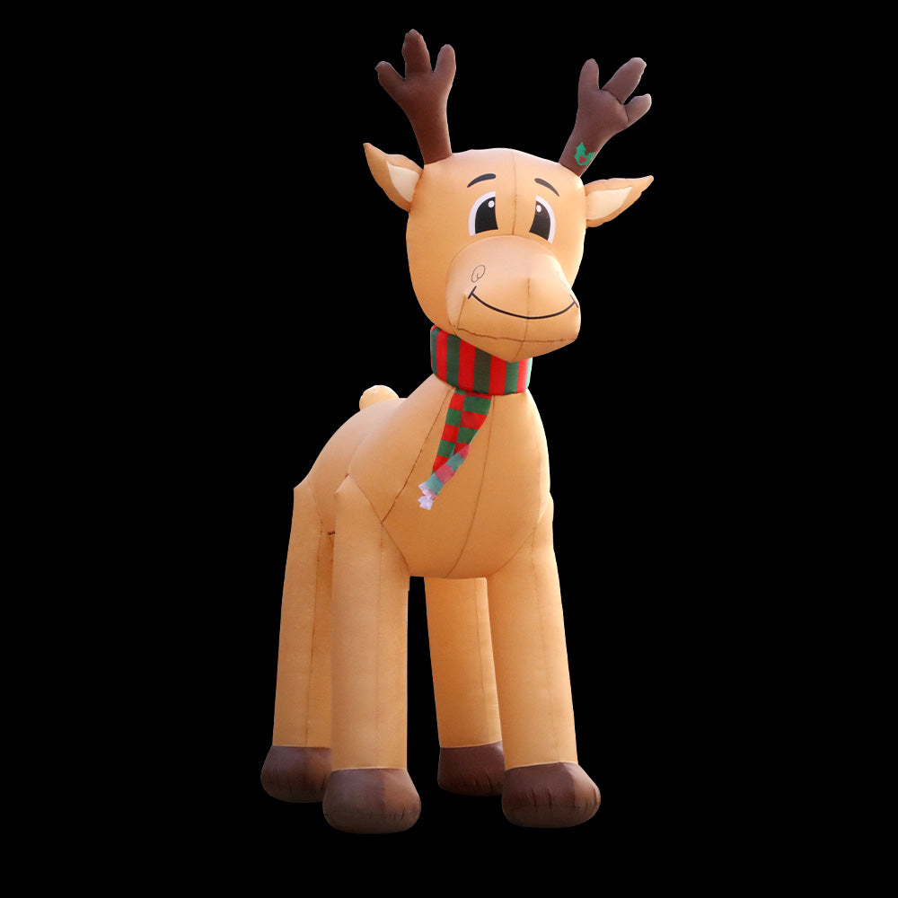 5M Giant Christmas Reindeer Inflatable with LED Lights