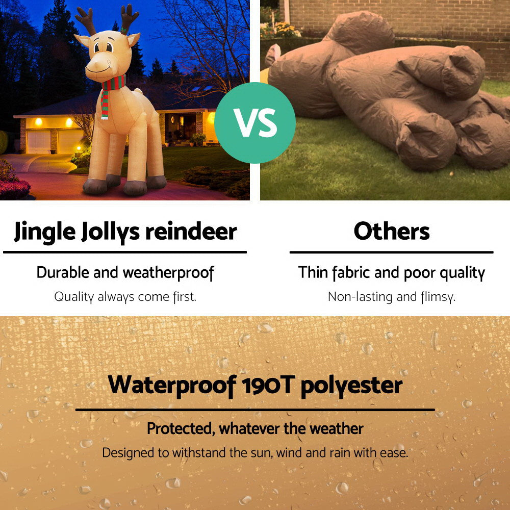 5M Giant Christmas Reindeer Inflatable with LED Lights