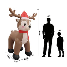 2.5M Reindeer Christmas Inflatable with LED Lights