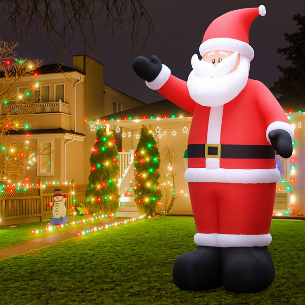 5M Giant Santa Inflatable with LED Lights