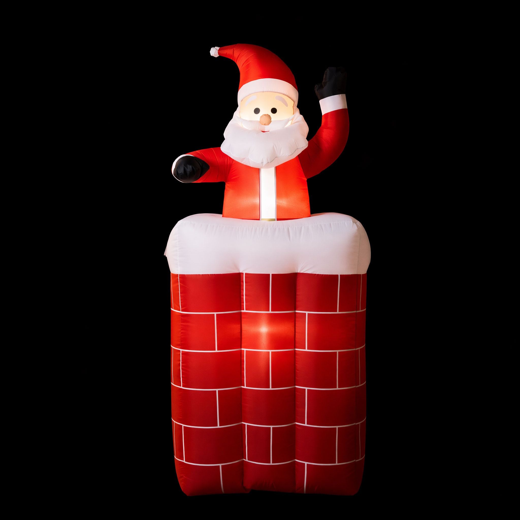 1.8M Santa in Chimney Inflatable with LED Lights