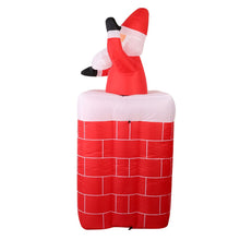 1.8M Santa in Chimney Inflatable with LED Lights