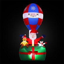 2.8M Santa's Hot Air Balloon Christmas Inflatable with Rotating LED Light