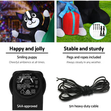 3M Santa & Christmas Tree Inflatable with Pets & LED Lights