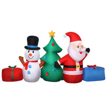 2.7M Santa, Snowman & Christmas Tree Inflatable with LED Lights