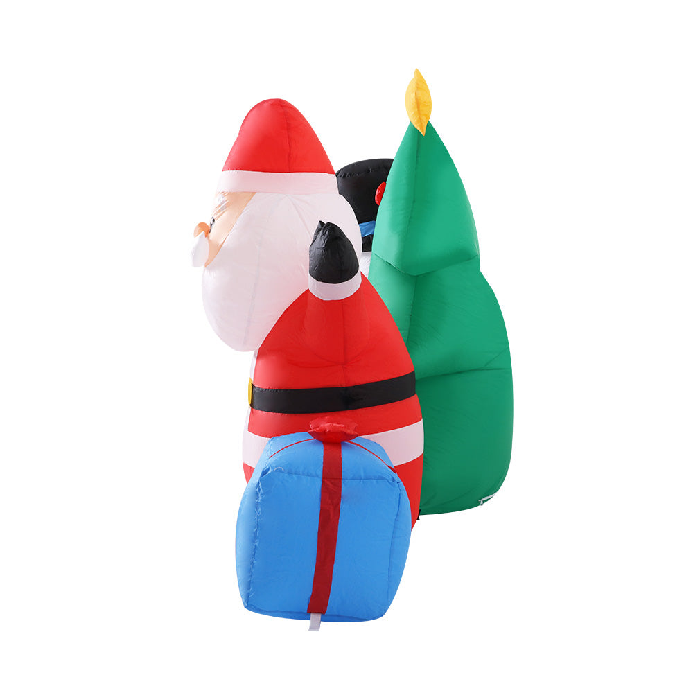 2.7M Santa, Snowman & Christmas Tree Inflatable with LED Lights