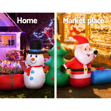 2.7M Santa, Snowman & Christmas Tree Inflatable with LED Lights