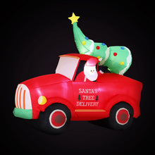 1.6M Santa's Tree Delivery Truck Christmas Inflatable with LED Lights