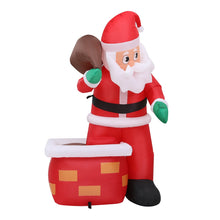 1.2M Santa at the Chimney Christmas Inflatable with LED Lights