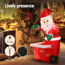 1.2M Santa at the Chimney Christmas Inflatable with LED Lights