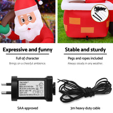 1.2M Santa at the Chimney Christmas Inflatable with LED Lights