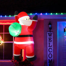 1.9M Christmas Inflatable Climbing Santa Display – 3 Cold White LED Lights