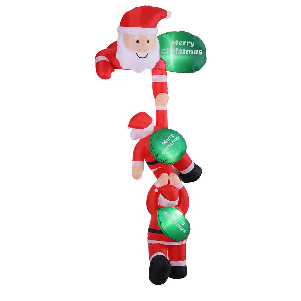 2.5M Climbing Santa with Merry Christmas Signs Christmas Inflatable