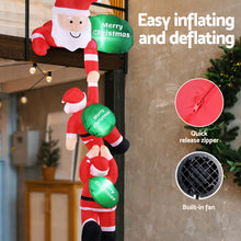 2.5M Climbing Santa with Merry Christmas Signs Christmas Inflatable