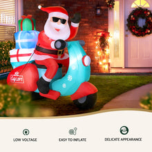 1.8M Santa Riding Scooter Christmas Inflatable with LED Lights