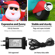 1.8M Santa Riding Scooter Christmas Inflatable with LED Lights