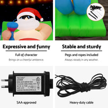 1.8M Beach Santa on Sun Lounger Christmas Inflatable with Cocktail